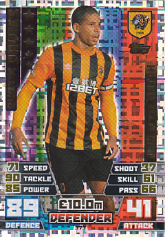 Curtis Davies Hull City 2014/15 Topps Match Attax Man of the Match #373